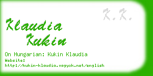 klaudia kukin business card